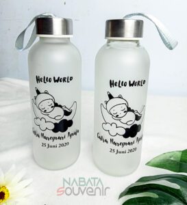 souvenir botol kaca doff