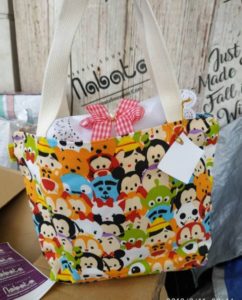 Tas Hampers Kanvas Tsum-tsum, Handle Katun Premium, Custom