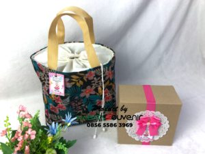 Paket Mangkok Kemas Box & Tas Sintetis Motif