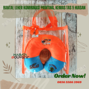 bantal leher kombinasi printing, kemas tas & hiasan